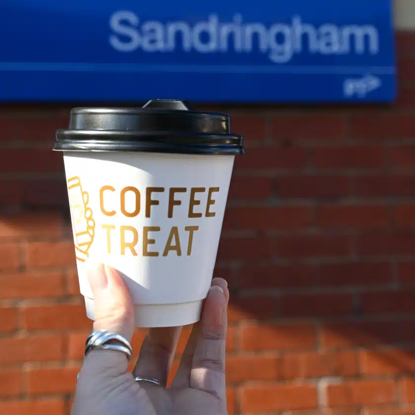 Coffee Treat Sandringham storefront at 68 Station St, across from Sandringham Station